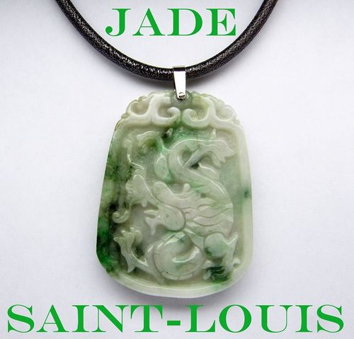 Colgante en oro blanco con jade